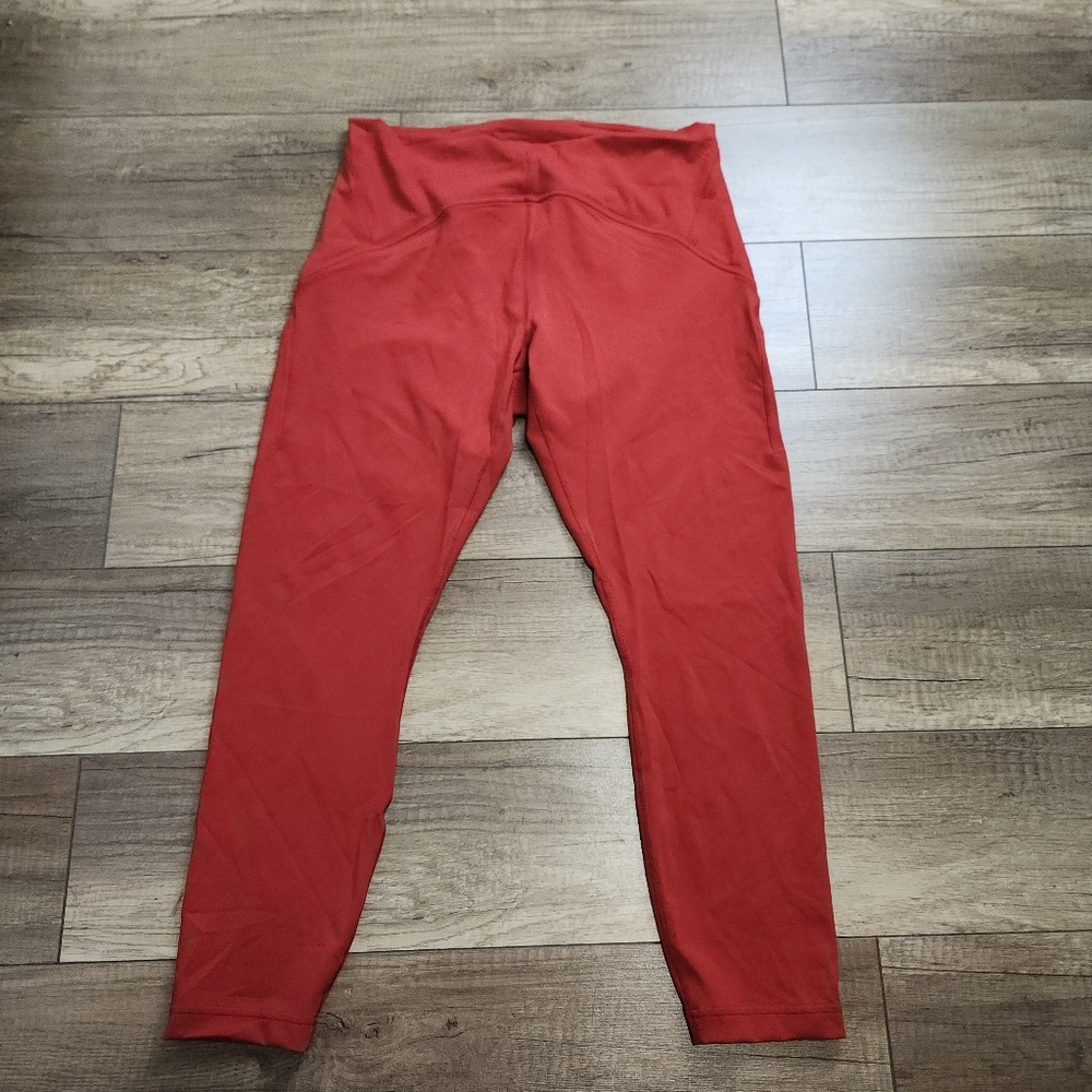 Lululemon W5DWPS Women's Instill HR Tight 25" Ankle Crop Dark Red 12 - Picture 6 of 15
